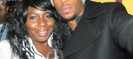 Red Carpet Shelley strikes a pose with Marlon Wayans