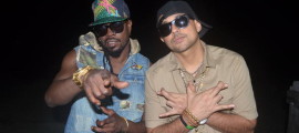 Sean Paul and Beenie Man on the video shoot for 'Greatest Gallis'