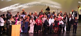 Performers join Calypso Rose on Stage to close out the 32nd Annual IRAWAMA Awards