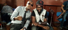 Kenyan reggae artist and Tarrus Riley at Tuff Gong Studios in Jamaica