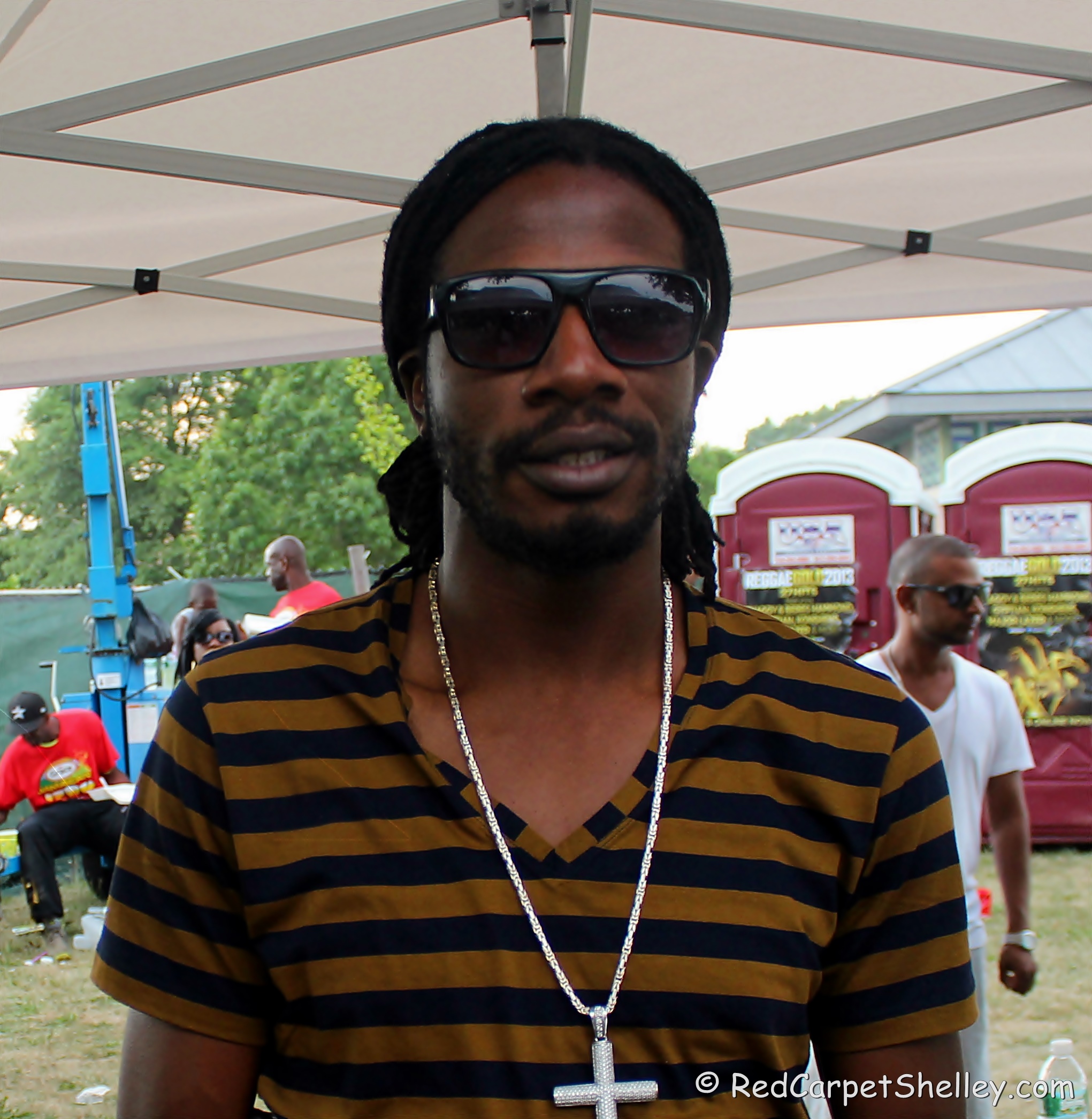 Gyptian Backstage at Grace Jamaican Jerk Festival