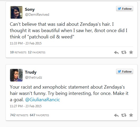 Zendaya twitter remarks