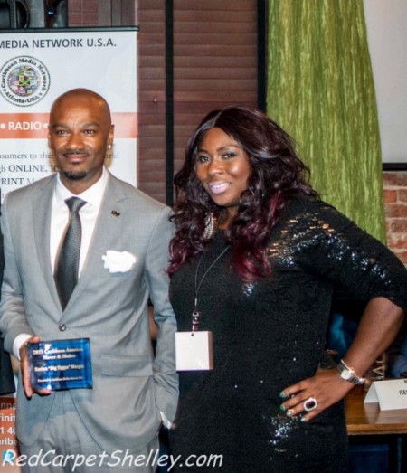 Honoree, Darian "Big Tigger" Morgan with Red Capet Shelley