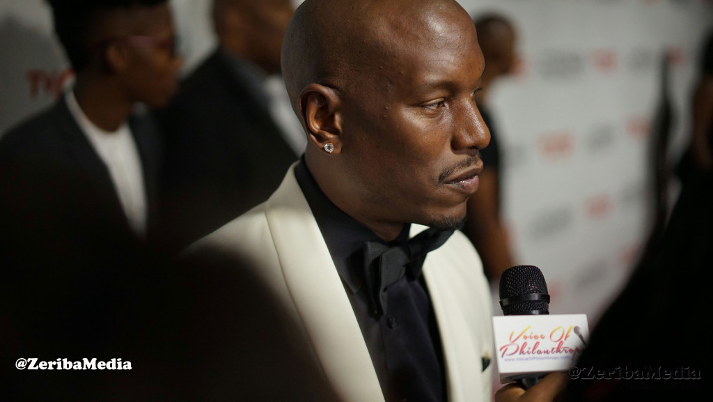 Tyrese Gibson working the red carpet at the 2015 Triumph Awards