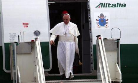 pope in Cuba Pope Francis arrived at Havana’s Jose Marti International Airport on Saturday afternoon aboard an Alitalia aircraft