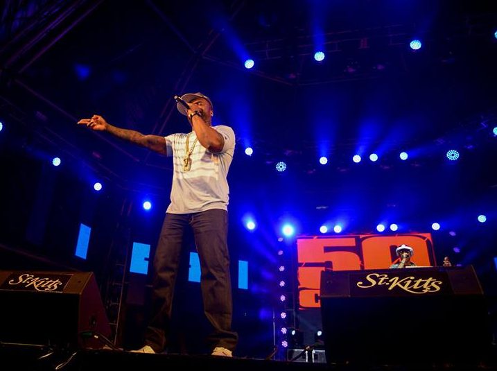 50-Cent-at-St Kitts Music Festival 50 Cents performing at the 2016 St. Kitts Music Festival