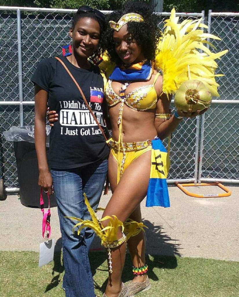 (left) Warrior Queen Martine of the popular Atlanta "Caribbean Runnings" Radio show