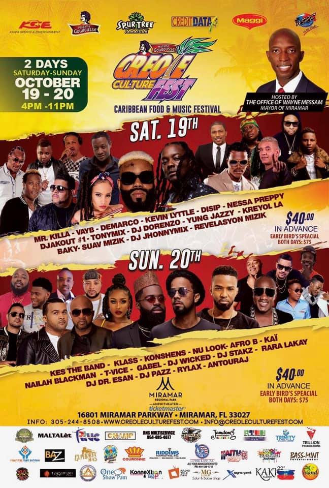 Creole Fest flyer Creole Festival - Miami, Florida Oct. 18-19