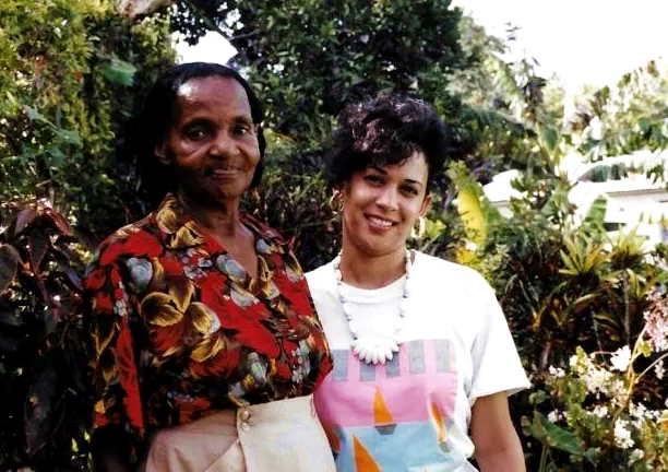 Kamala Harris with her paternal grandmother, Beryl, in Jamaica. Photograph: Courtesy of Campaign for Kamala Harris