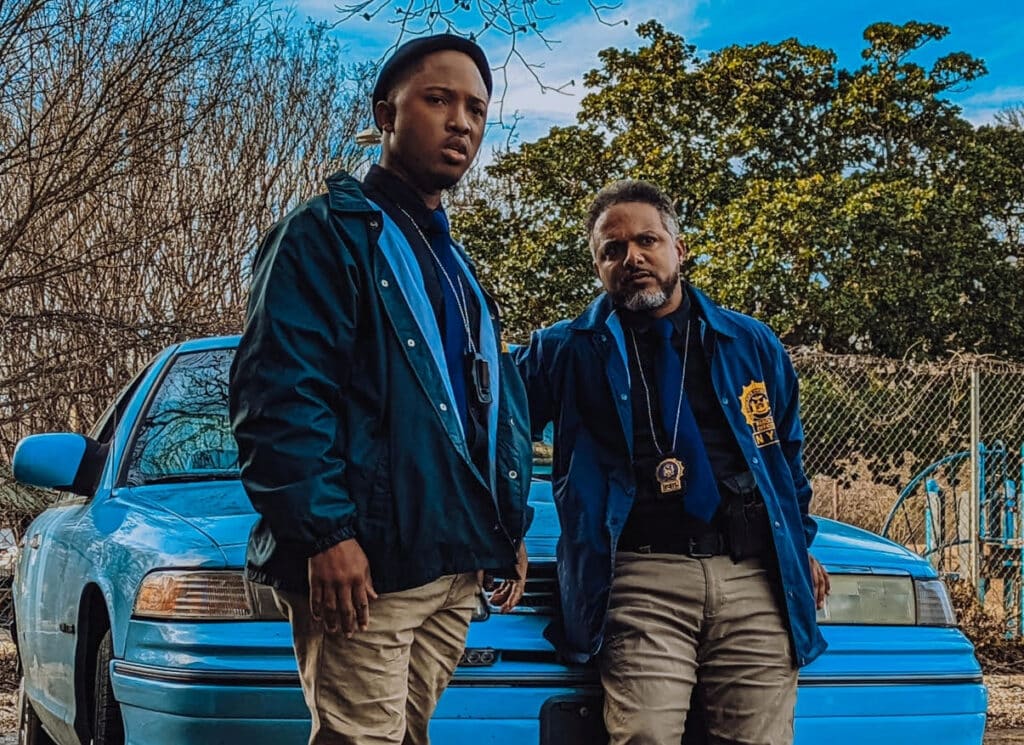 Shevrado Oliver (left) and Joe Herrera in From Yard.PHOTO CREDIT- Nick Whatley